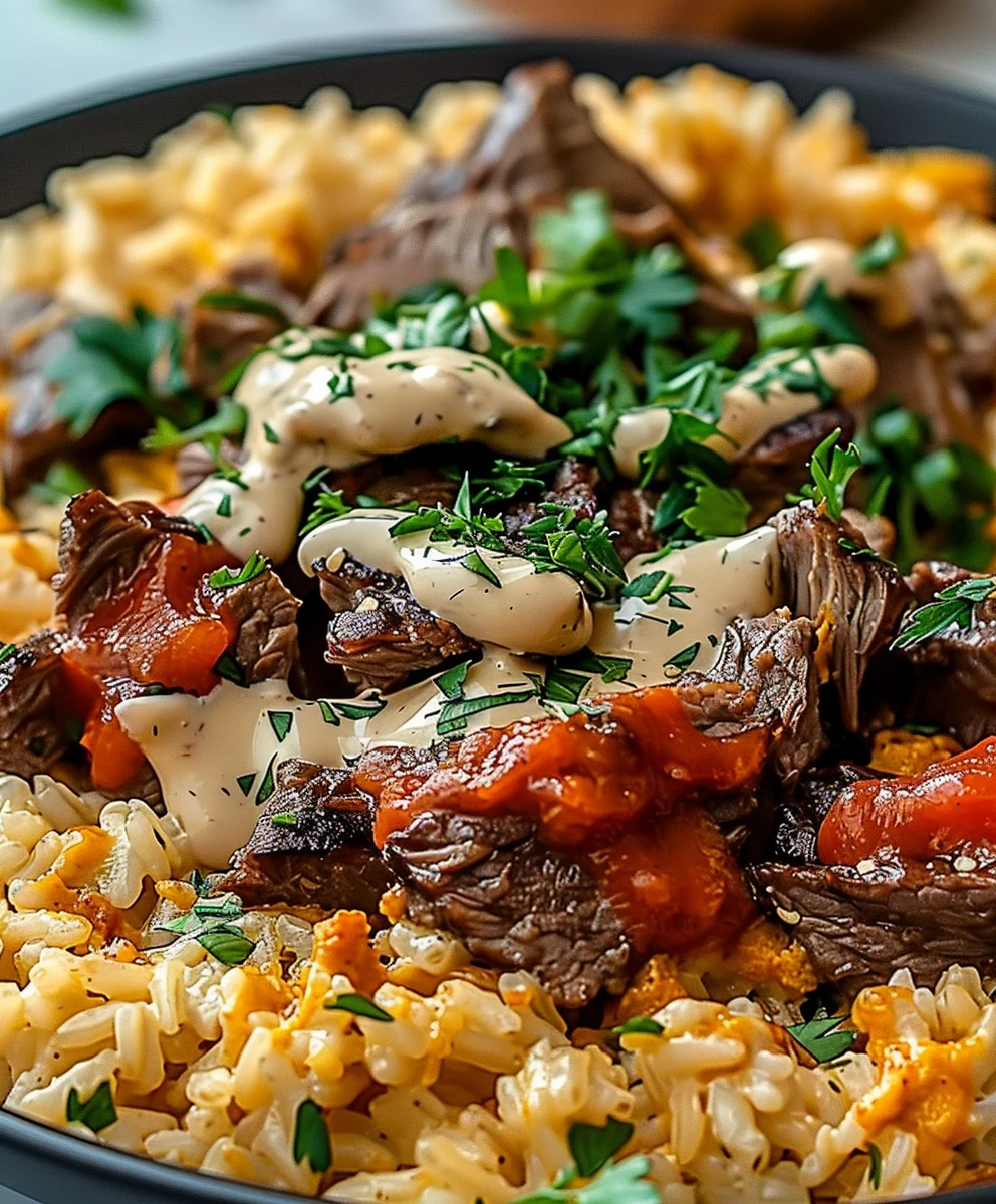 Mouthwatering Steak Queso Rice Recipe - Easy & Delicious!