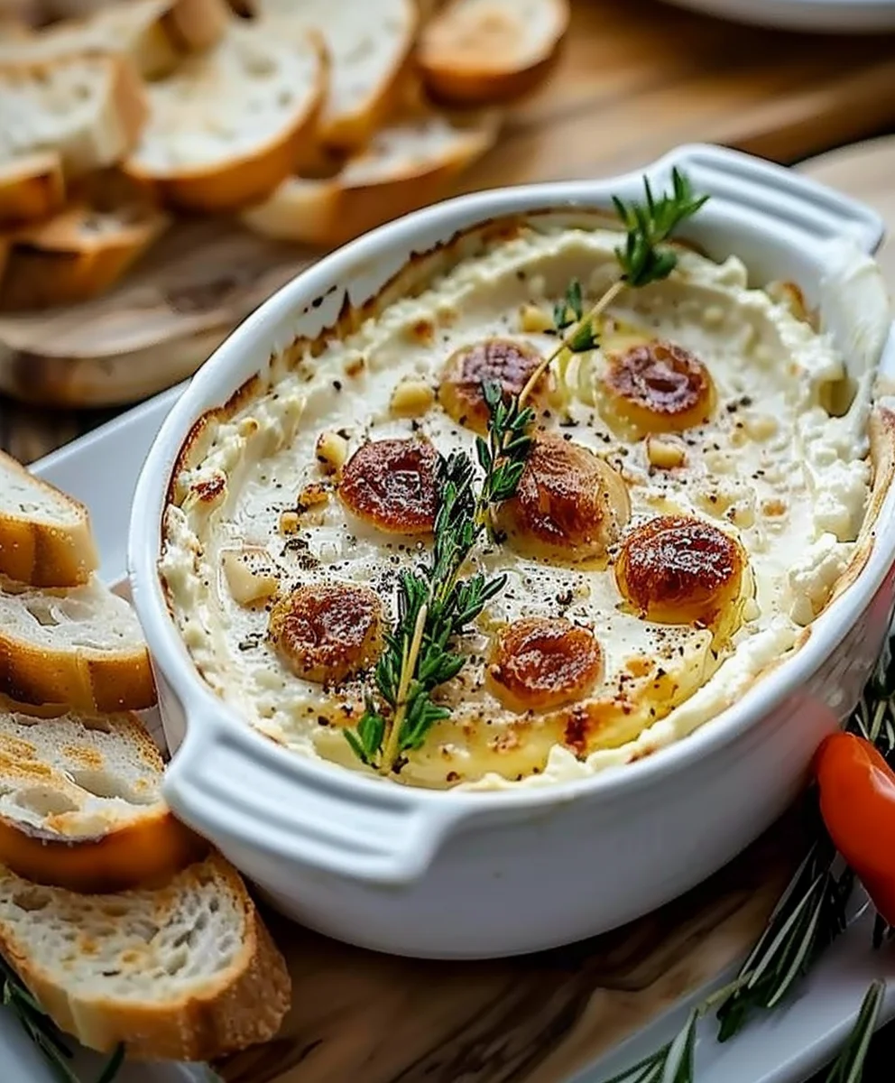 Amazing Roasted Garlic Goat Cheese Dip - Pure Deliciousness!