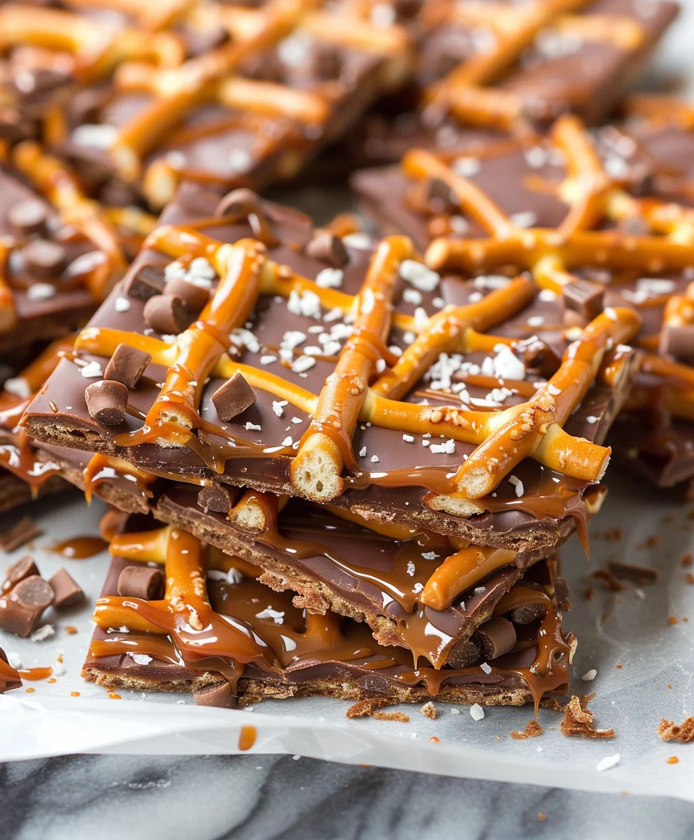 Salted Caramel Pretzel Bark