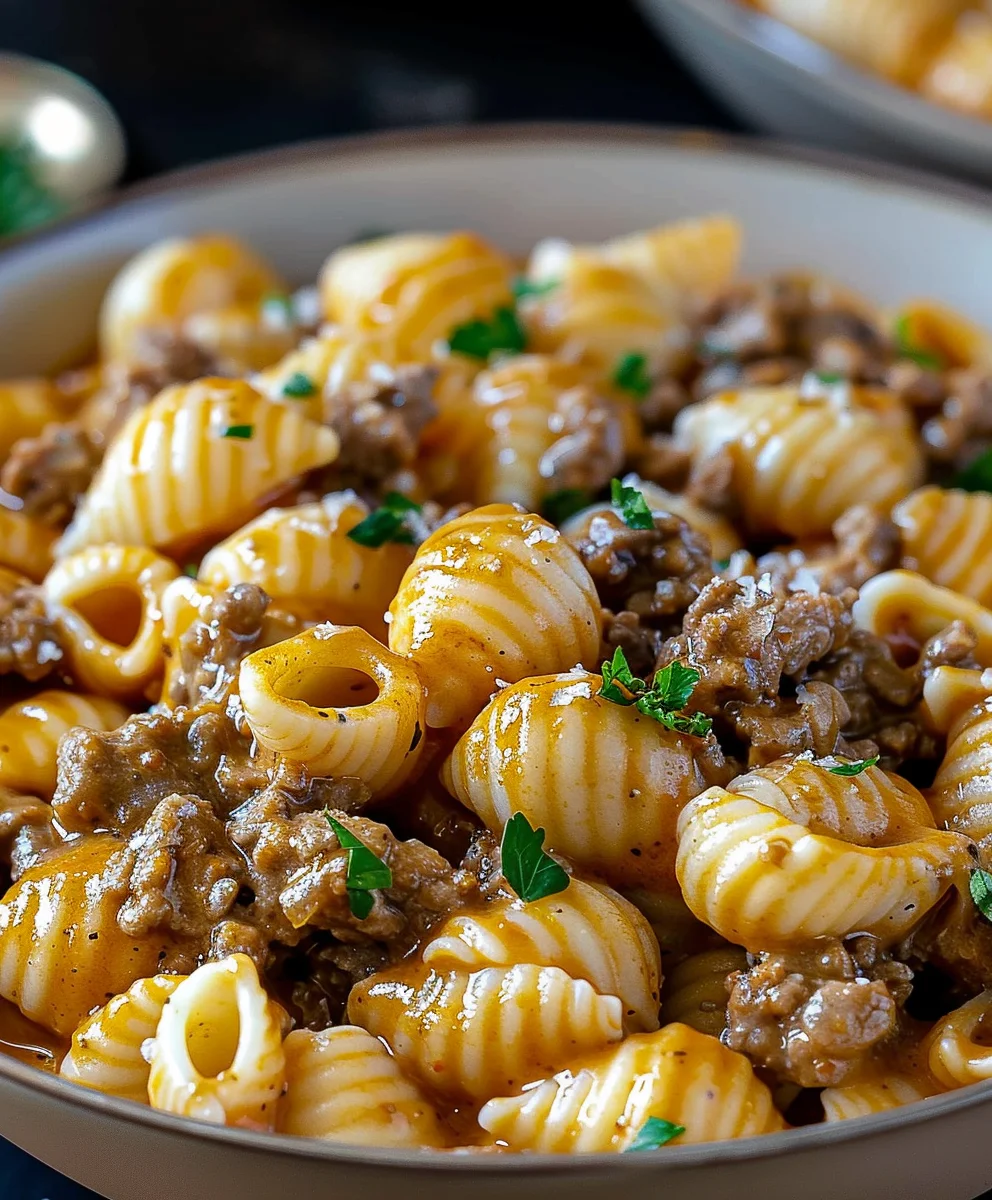 Irresistible Creamy Beef & Shells Comfort Food