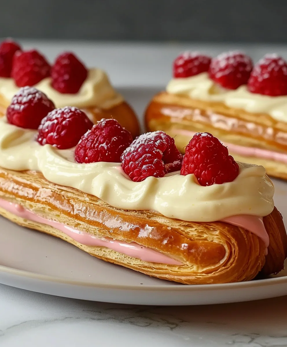 Lemon Raspberry Eclairs: Sweet & Tart Dessert Bliss