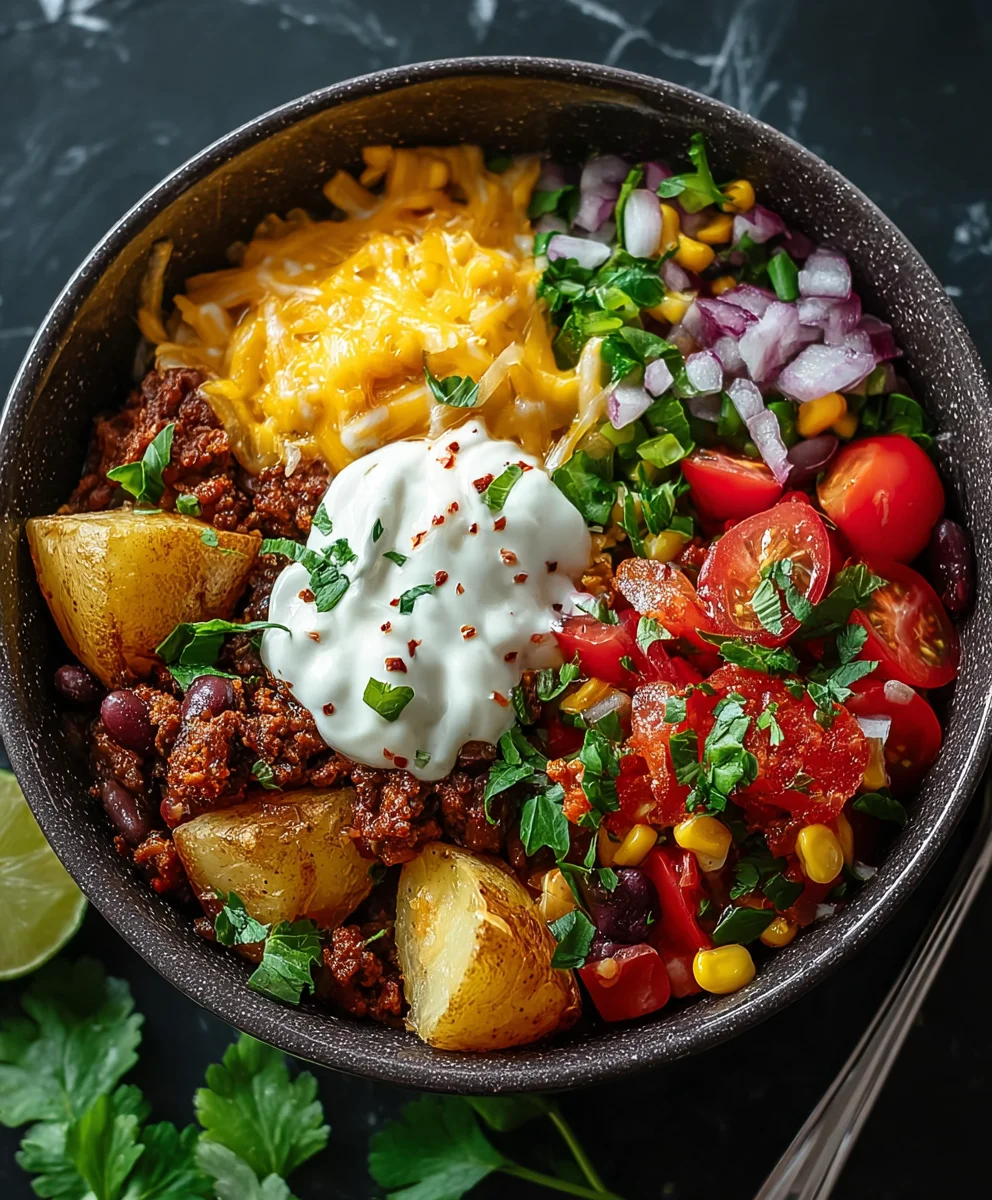 Loaded Potato Taco Bowl – Flavorful & Easy Dinner Recipe
