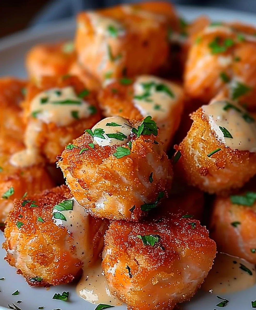 Homemade Crispy Bang Bang Salmon Bites: Easy Recipe!