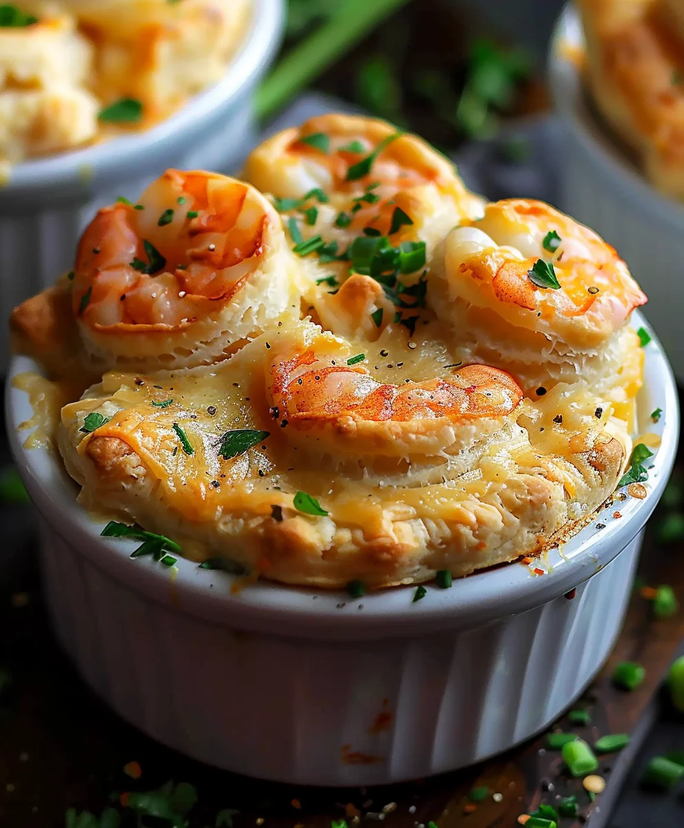Ultimate Shrimp Lobster Cheddar Bay Biscuit Pot Pie