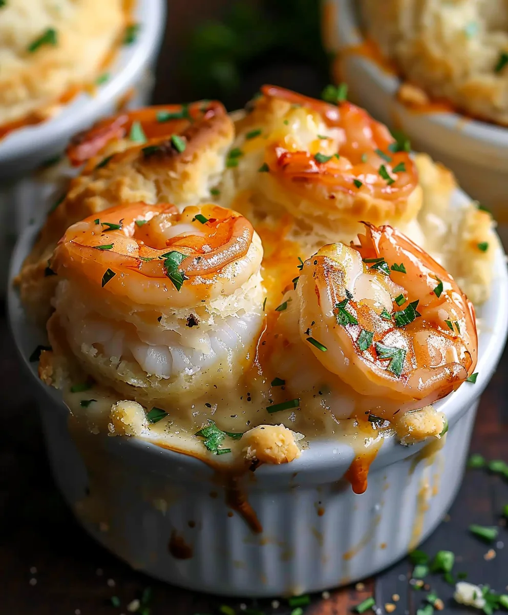 Ultimate Shrimp Lobster Cheddar Bay Biscuit Pot Pie