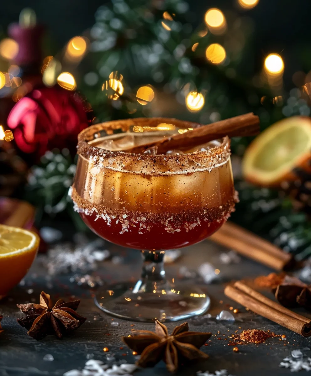 Spiced Christmas Margarita Mocktail