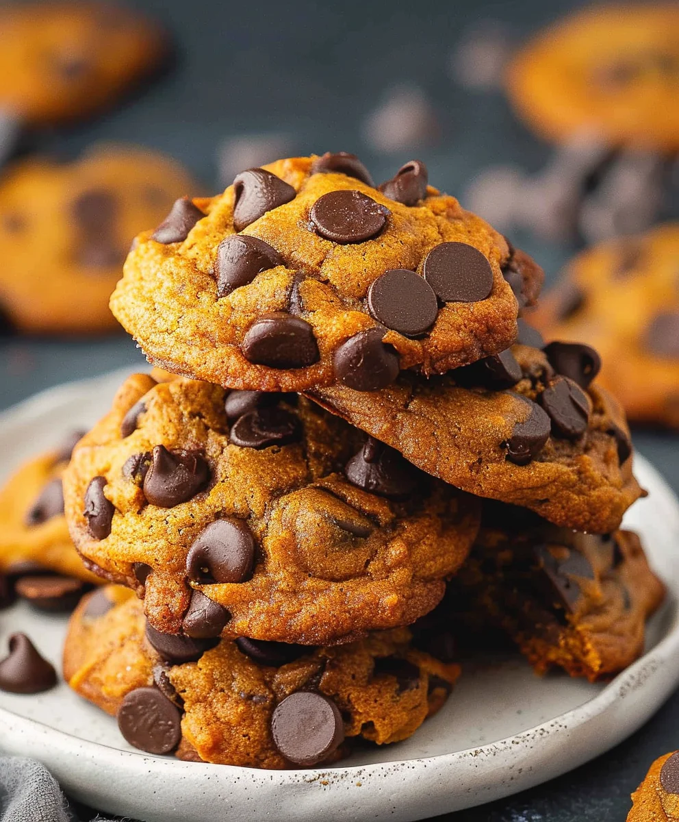 Soft & Chewy Pumpkin Chocolate Chip Cookies Recipe