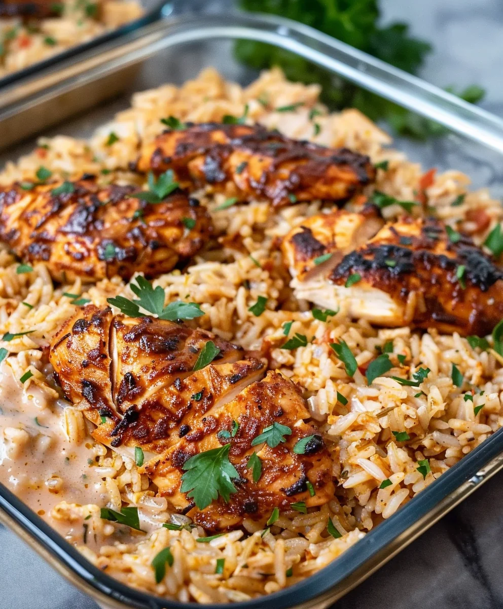 High Protein Creamy Cajun Chicken Rice: Flavorful Meal!