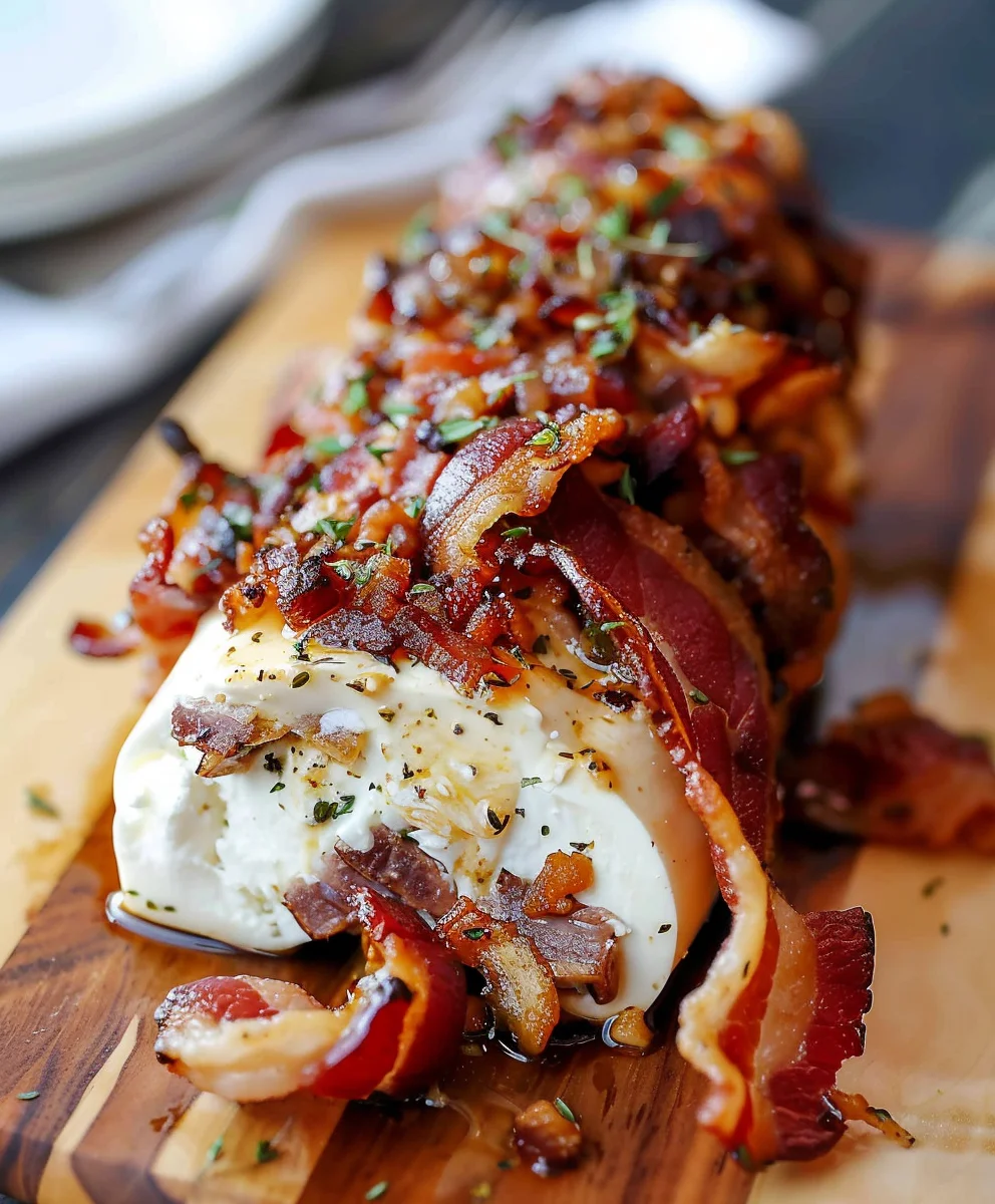 Million Dollar Beef Bacon Goat Cheese Appetizer Log