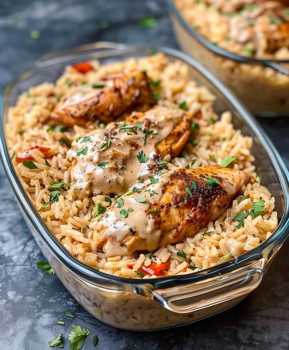 High Protein Creamy Cajun Chicken Rice: Flavorful Meal!