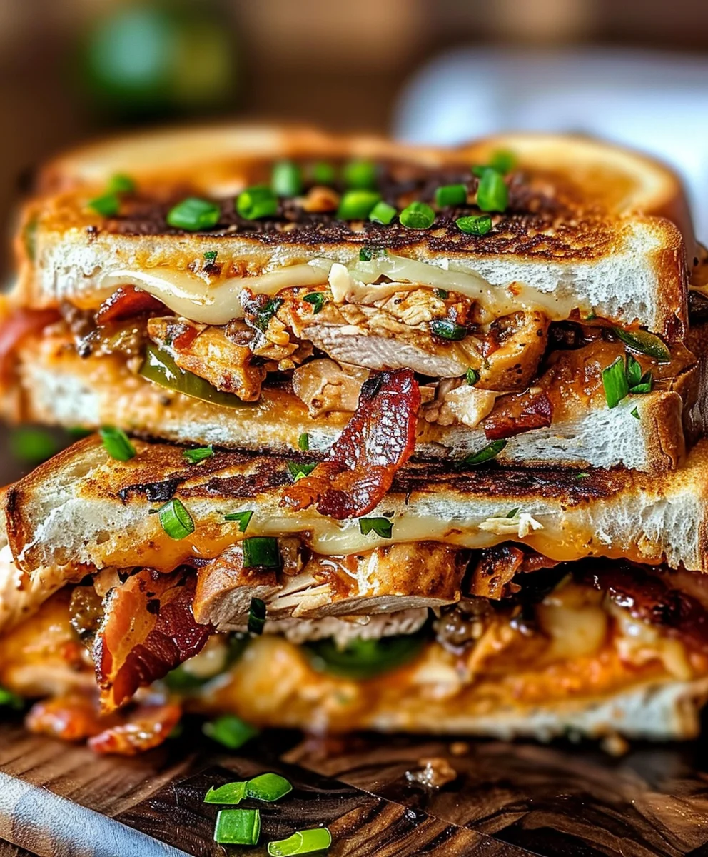 Spicy Beef Bacon Jalapeno Chicken Melt Delight