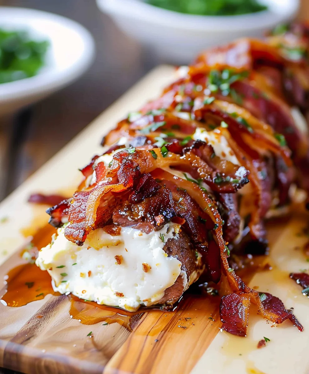 Million Dollar Beef Bacon Goat Cheese Appetizer Log