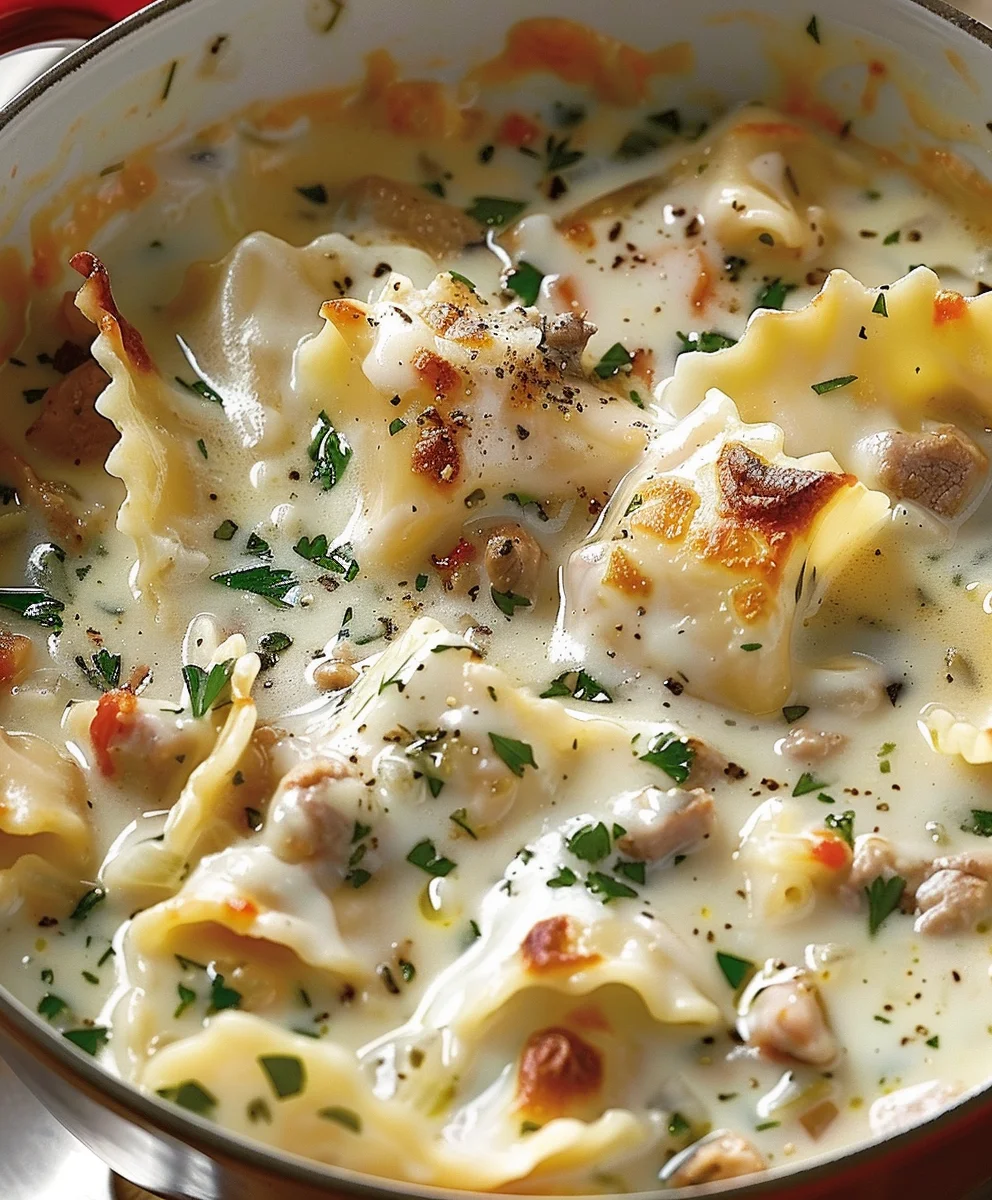 Creamy White Lasagna Soup Recipe – Easy Weeknight Meal