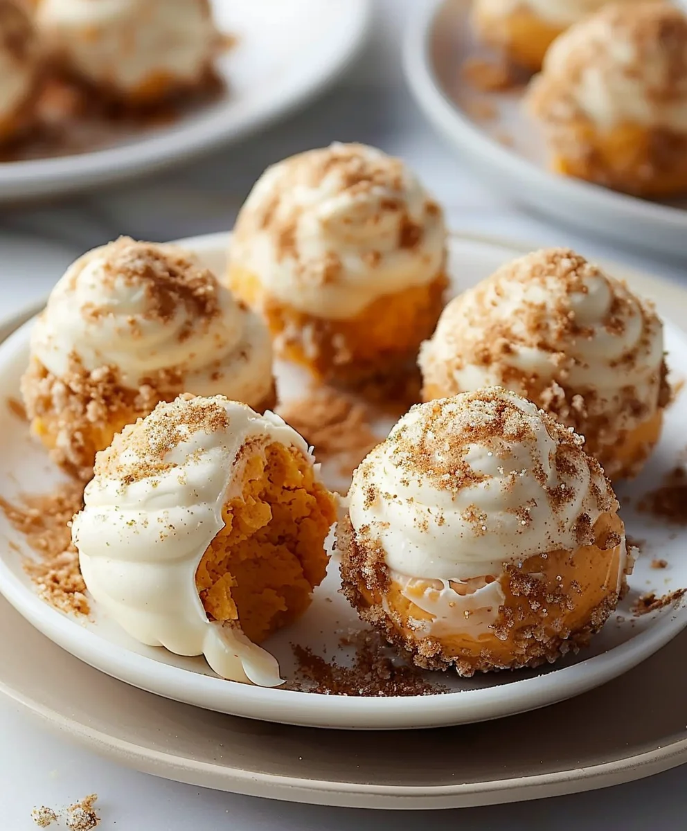 No Bake Pumpkin Cheesecake Balls Bite Sized Fall Treats