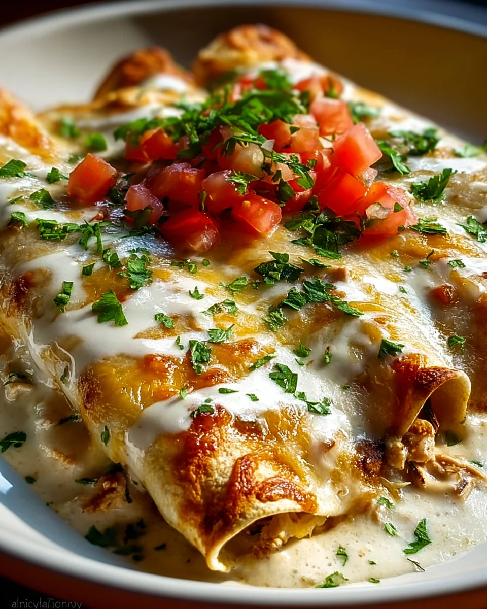 Best Chicken Enchiladas: Creamy Sour Cream White Sauce!