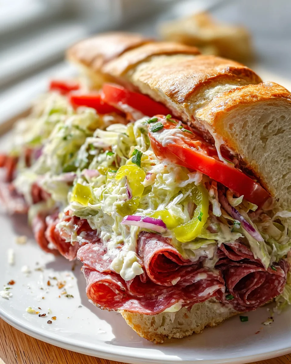 Tiktok Viral Italian Grinder Salad Sandwich Recipe