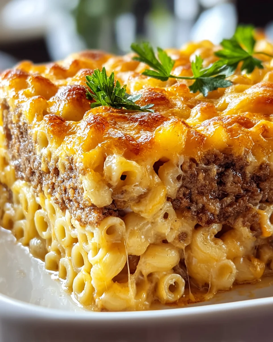 Mac & Cheese Beef Meatloaf Casserole: Ultimate Comfort Food