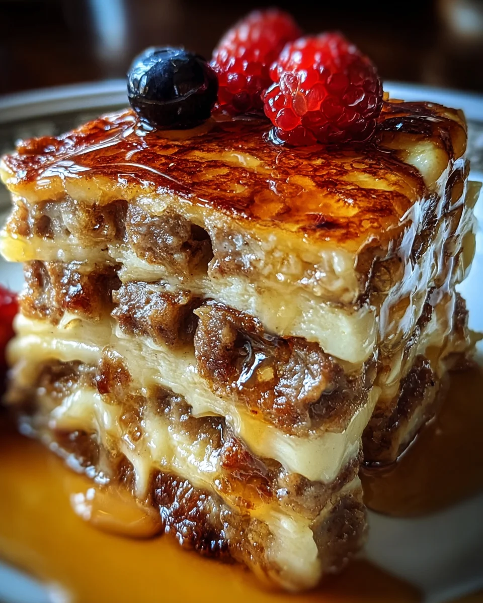 Pancake Sausage Casserole: Easy Beef Breakfast Bake!