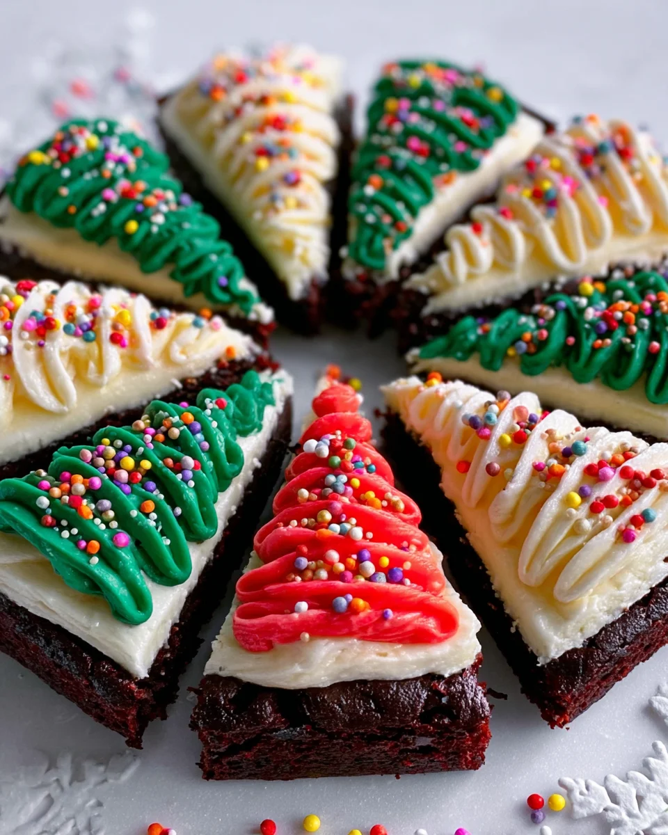 Festive Frosted Christmas Brownies - Perfect Holiday Treat
