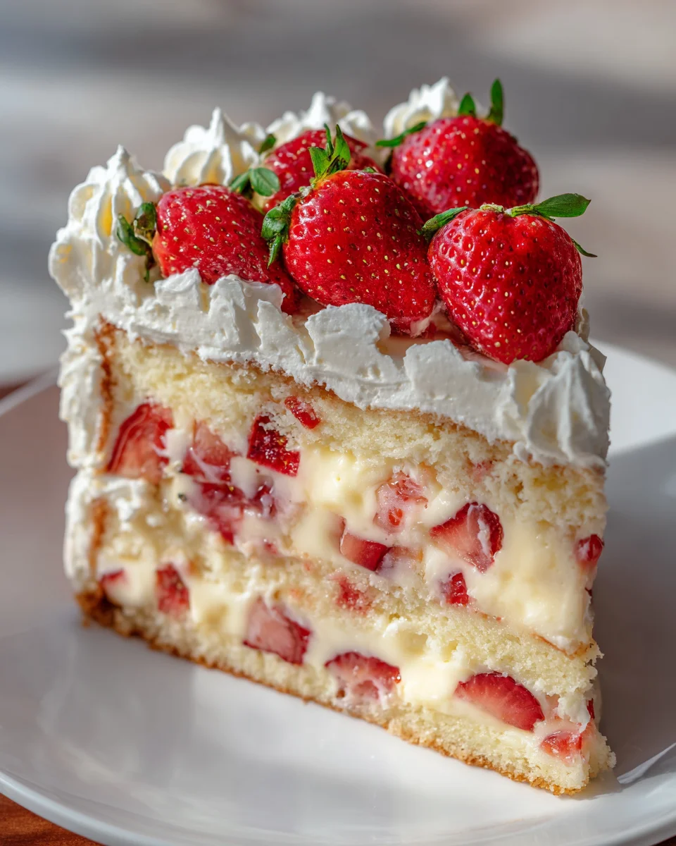 Delicious Strawberry Custard Delight Cake Recipe Guide