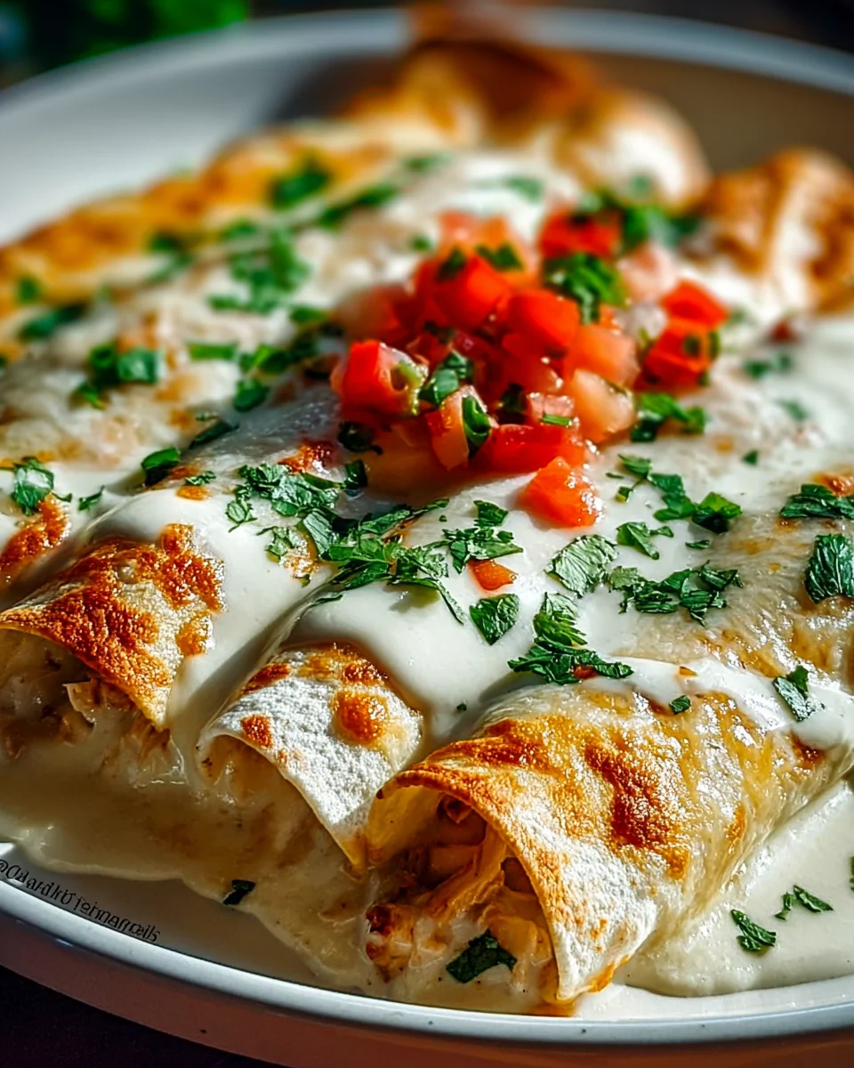 Best Chicken Enchiladas: Creamy Sour Cream White Sauce!