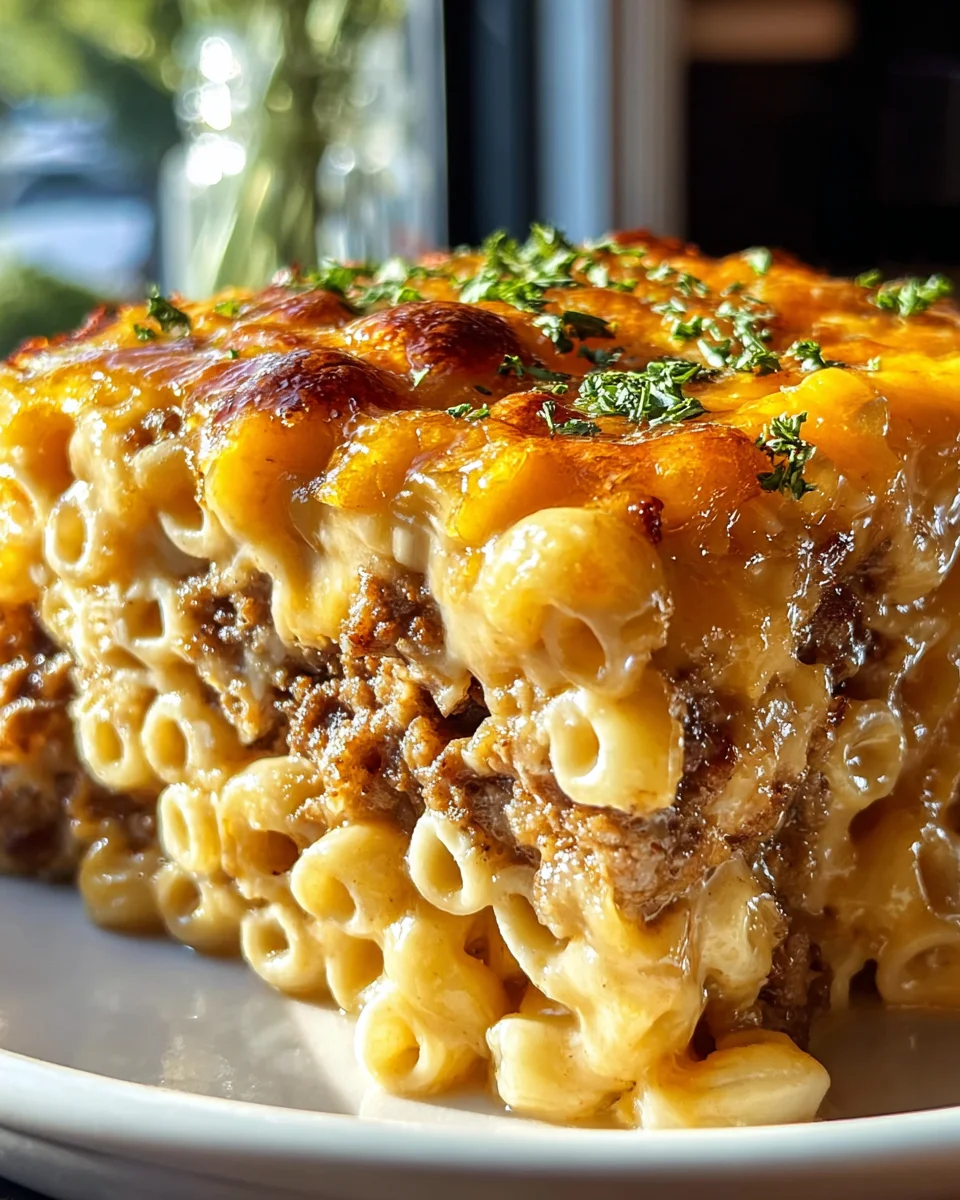 Beef Mac & Cheese Meatloaf Casserole: Comfort Mashup!