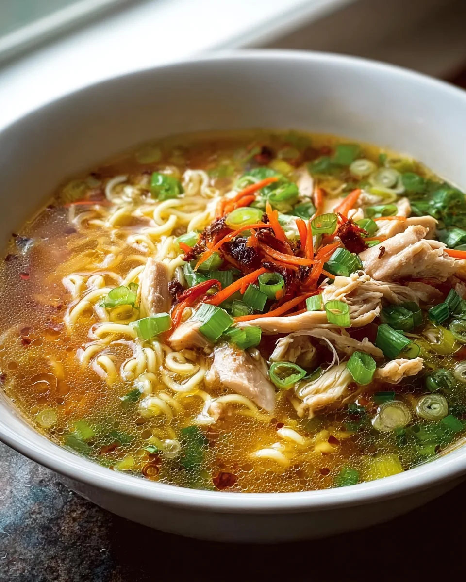 Delicious Aromatic Botanical Garlic Chicken Noodle Soup