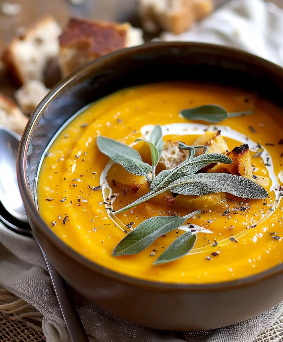 Easy Sage Roasted Butternut Squash Soup – Cozy Comfort