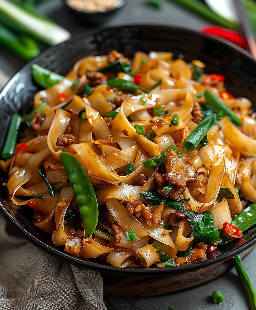 Irresistible Street Style Thai Drunken Noodles Recipe!