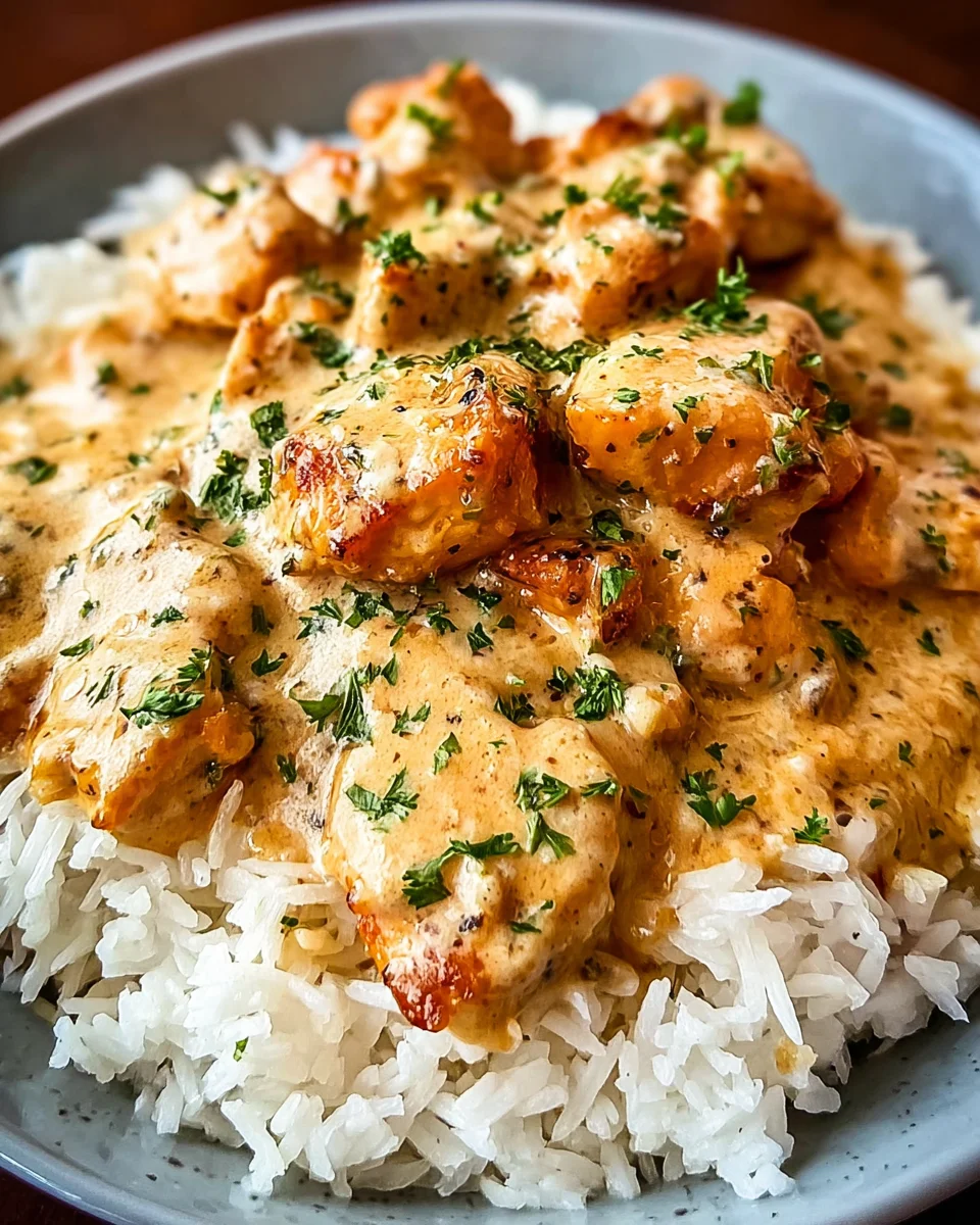 Easy Creamy Smothered Chicken And Rice Dinner Recipe