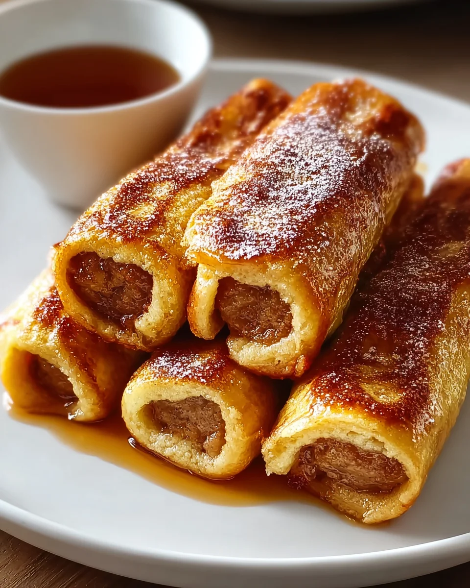Beef Sausage French Toast Roll Ups Recipe - Easy Breakfast!