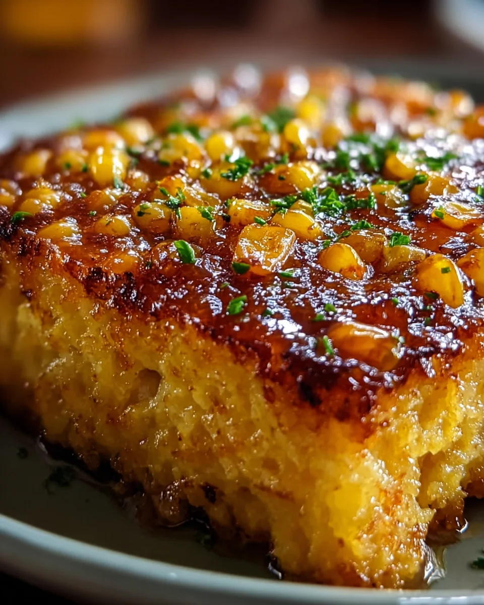 Sweet & Savory Honey Glazed Corn Casserole Perfection!