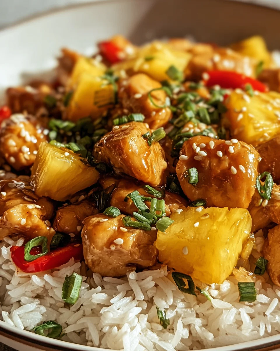Tropical Pineapple Chicken And Rice - Simple Weeknight Meal