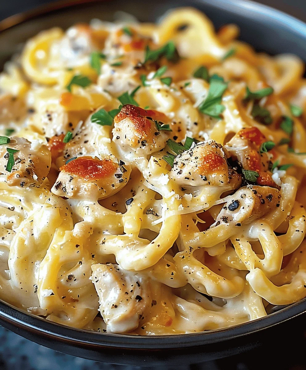 Crockpot Garlic Parmesan Chicken Pasta - Easy & Delicious!