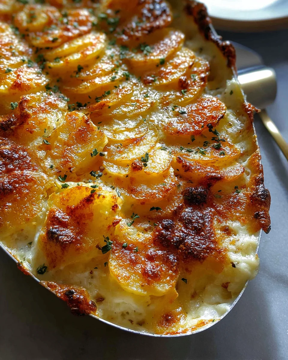 Cheesy Garlic Potatoes Gratin Recipe - A Crowd Favorite!