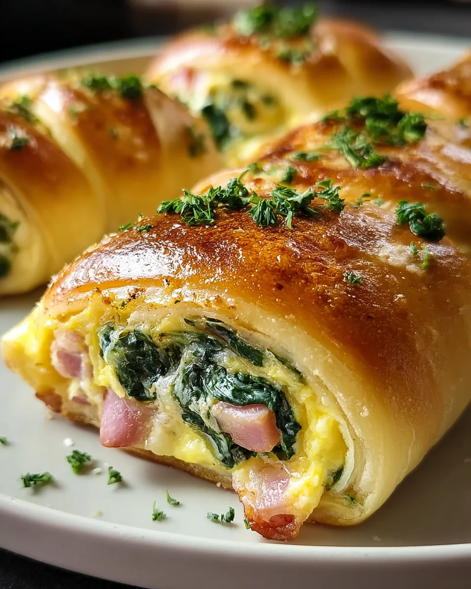 Spinach Beef Ham Breakfast Rolls: Easy & Delicious Recipe