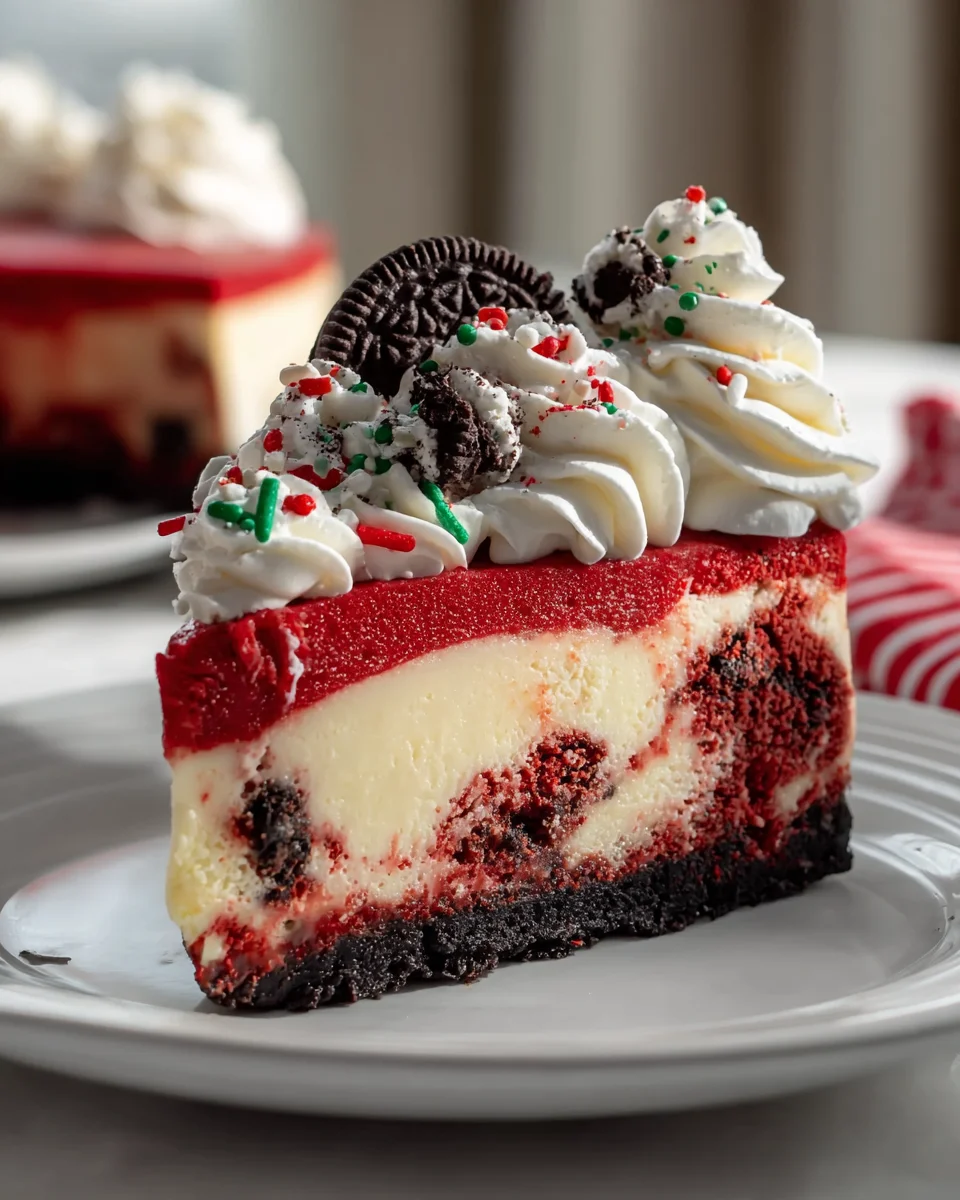 Christmas Red Velvet Cheesecake: Festive & Delicious Treat!