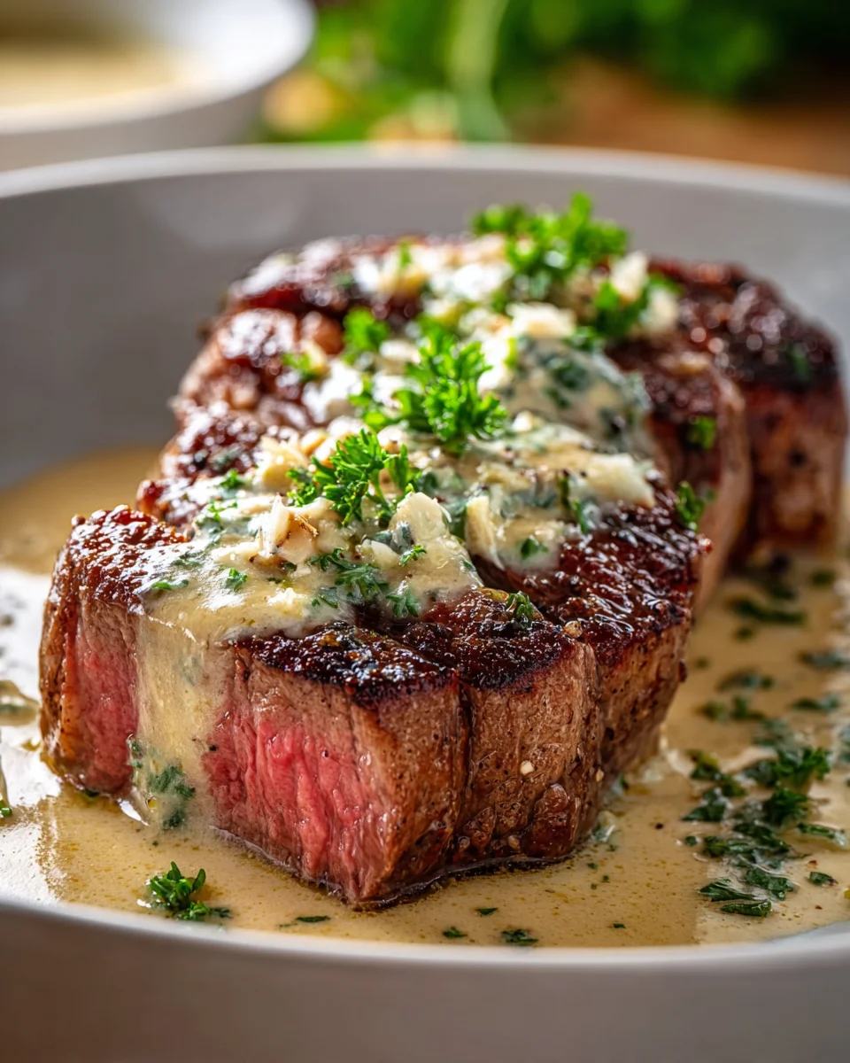 Garlic Butter Steak with Rich Parmesan Cream Sauce Recipe
