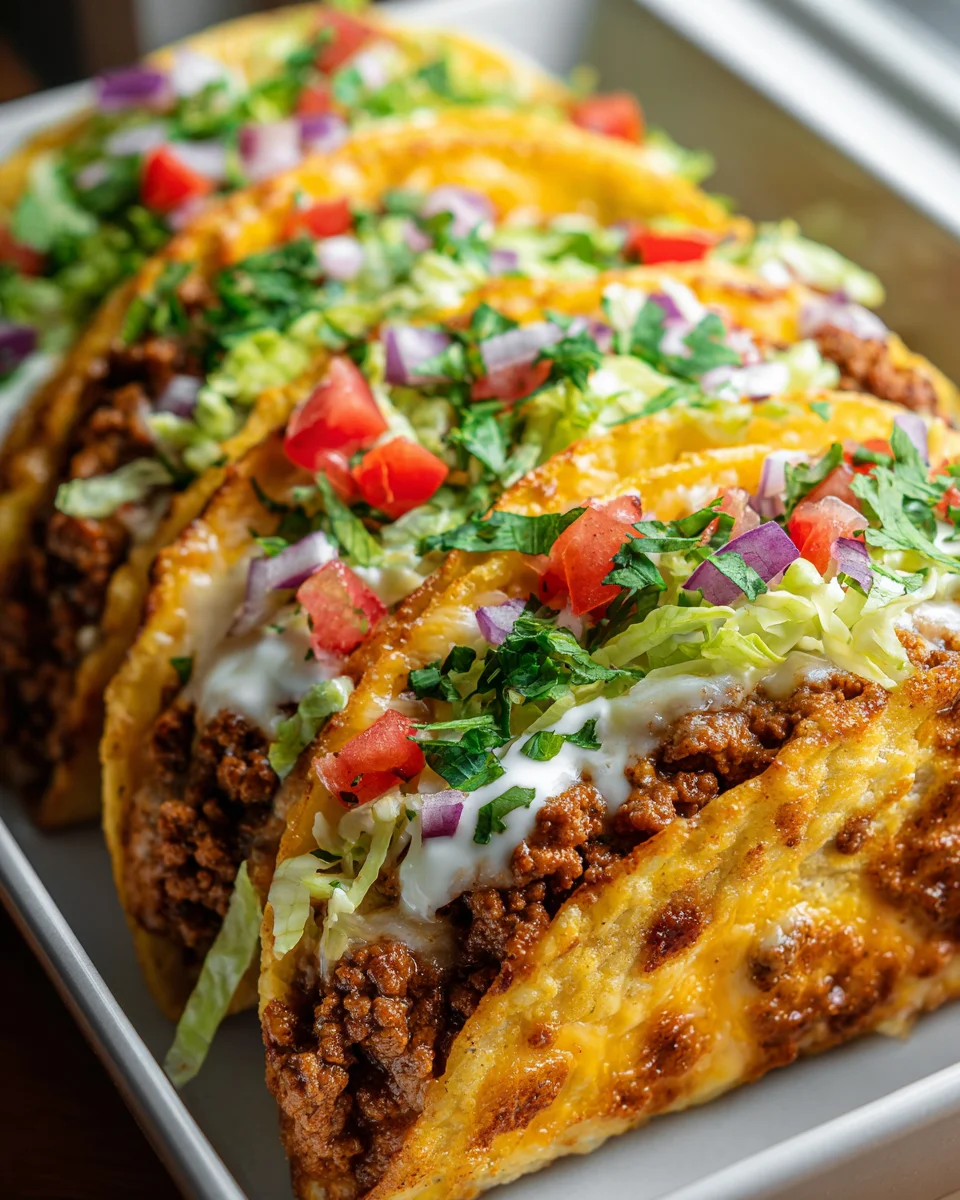 Crispy Oven Baked Cheesy Tacos - Loaded Deliciousness!