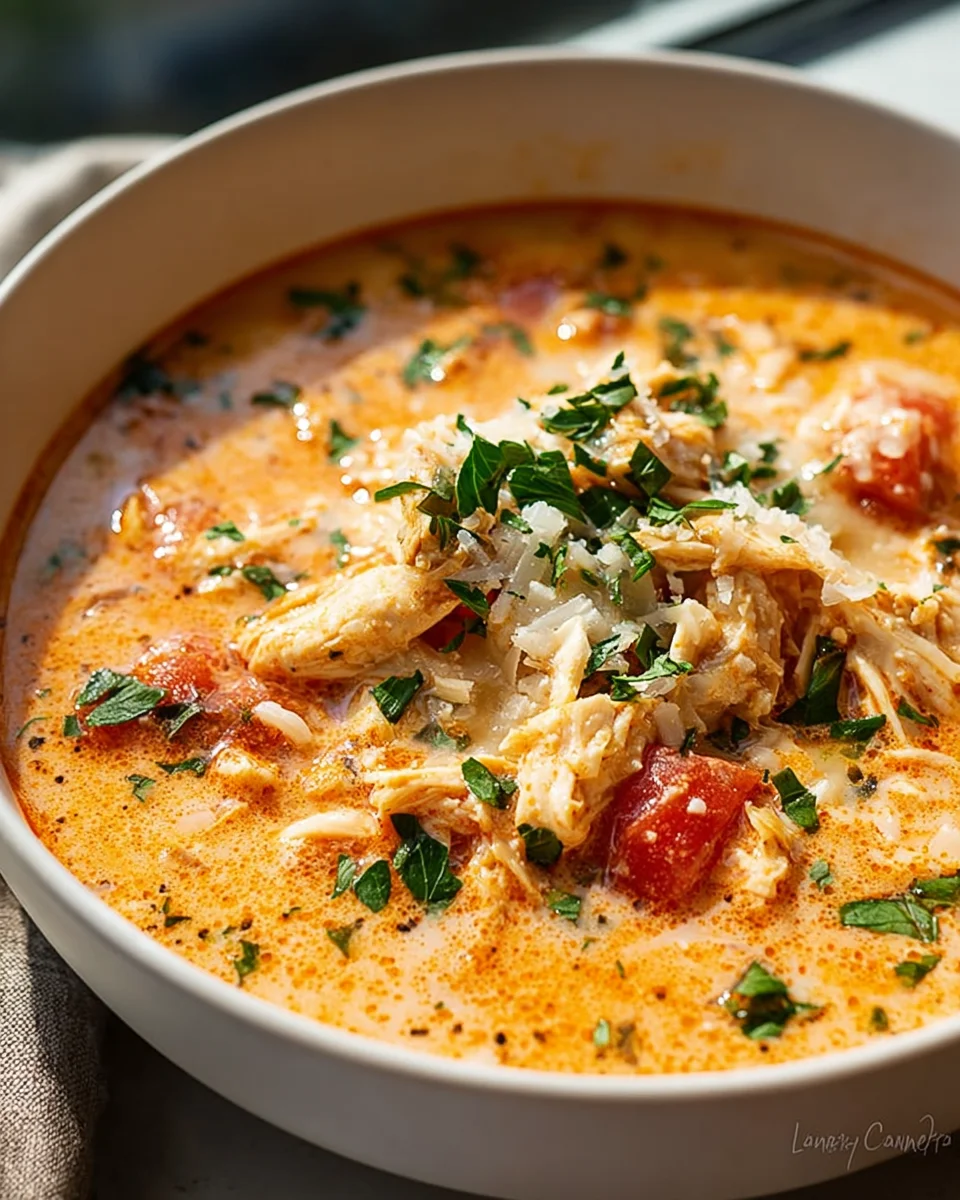 Ultimate Crock Pot Creamy Chicken Parmesan Soup Recipe