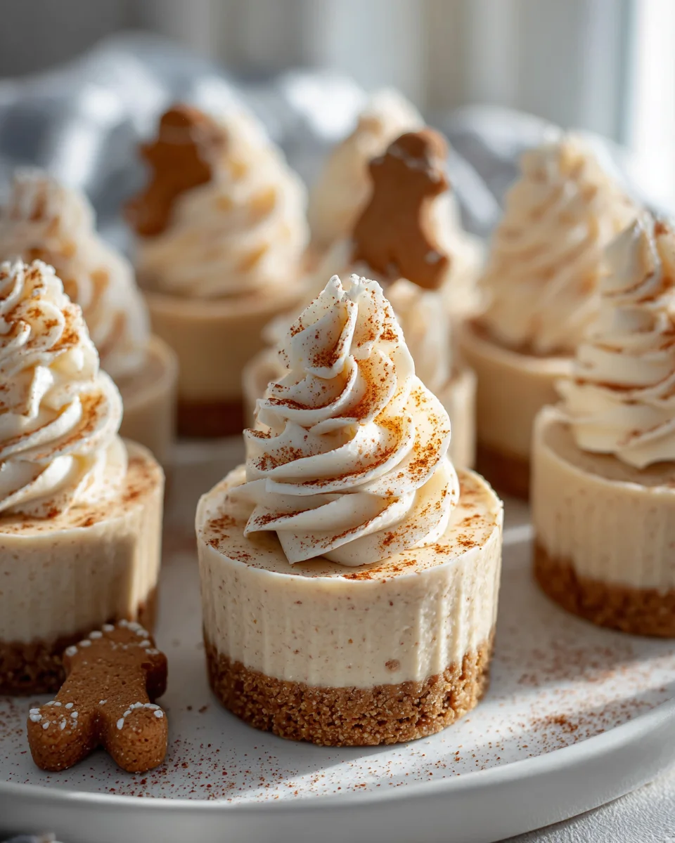 No Bake Gingerbread Cheesecake Cups - Easy Festive Treat!