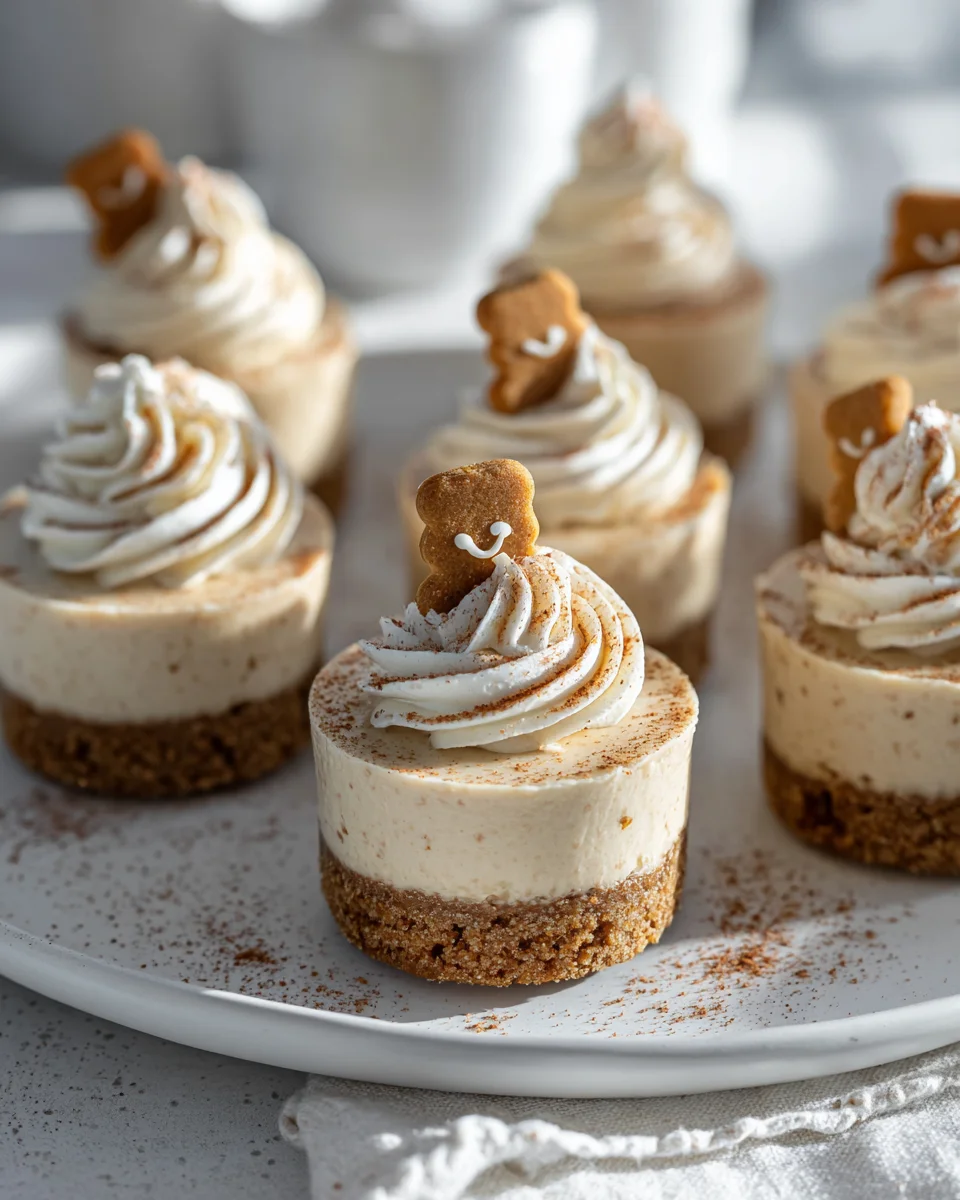 No Bake Gingerbread Cheesecake Cups - Easy Festive Treat!