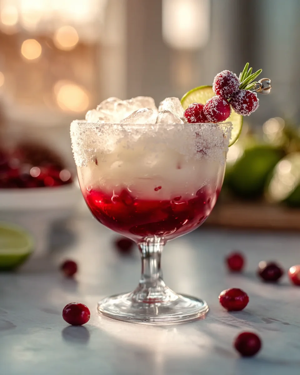 Festive White Christmas Cranberry Margarita Recipe Delight!