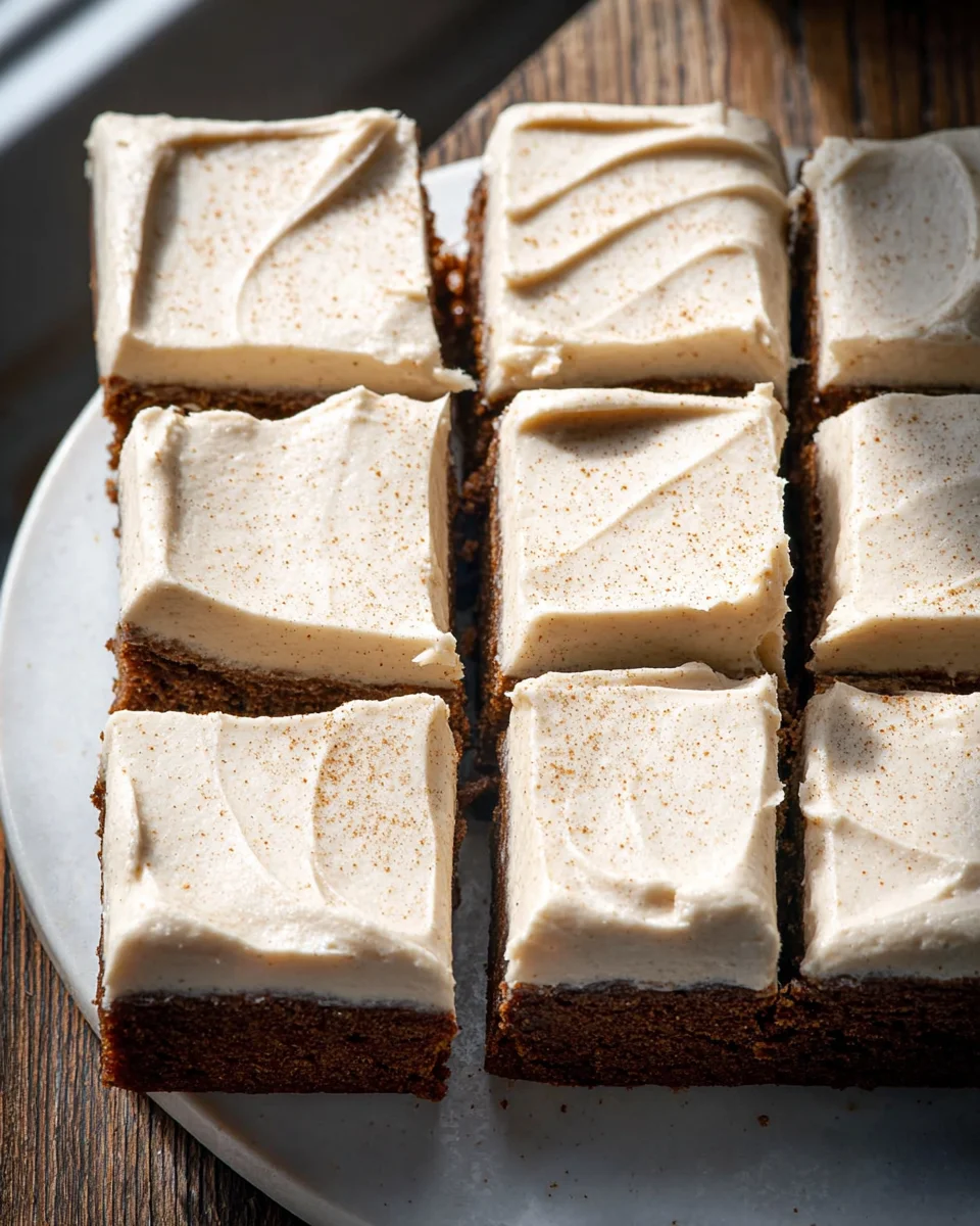 Frosted Gingerbread Brownies: Irresistibly Festive Treats!