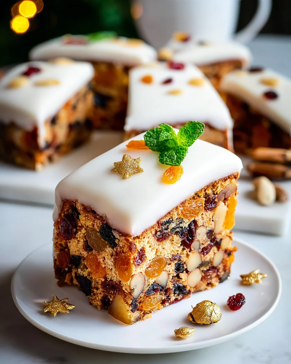 Delicious Festive Christmas Fruitcake Traybake Recipe!