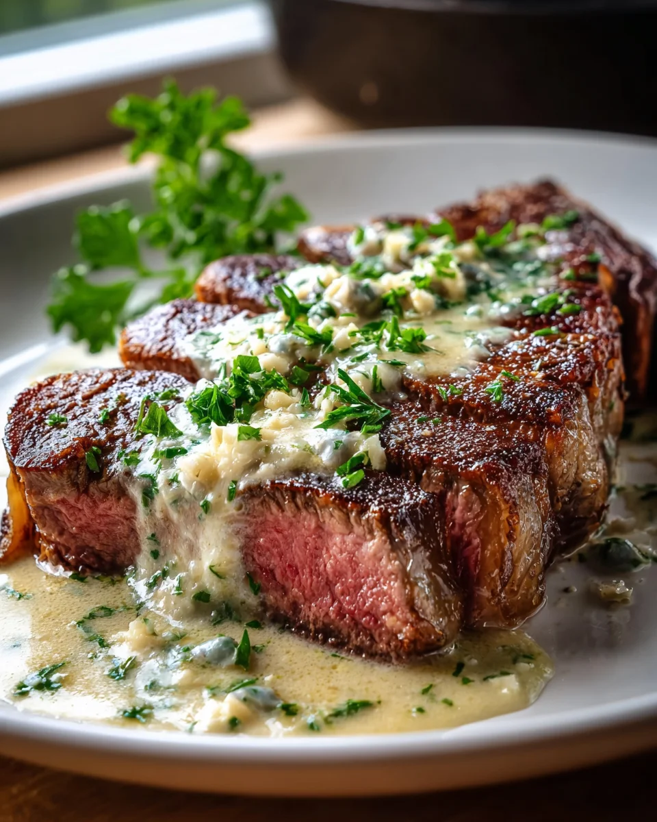 Garlic Butter Steak with Rich Parmesan Cream Sauce Recipe