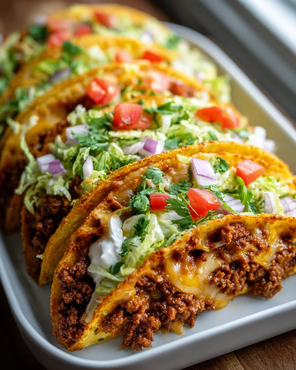 Crispy Oven Baked Cheesy Tacos - Loaded Deliciousness!