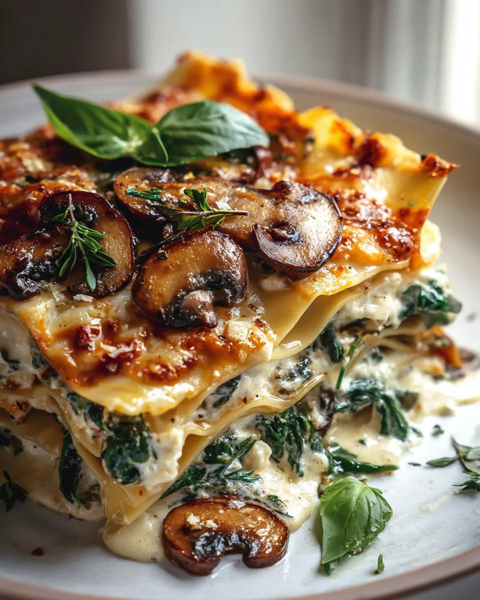 Mushroom & Spinach Lasagna: Delicious Meat-Free Comfort!