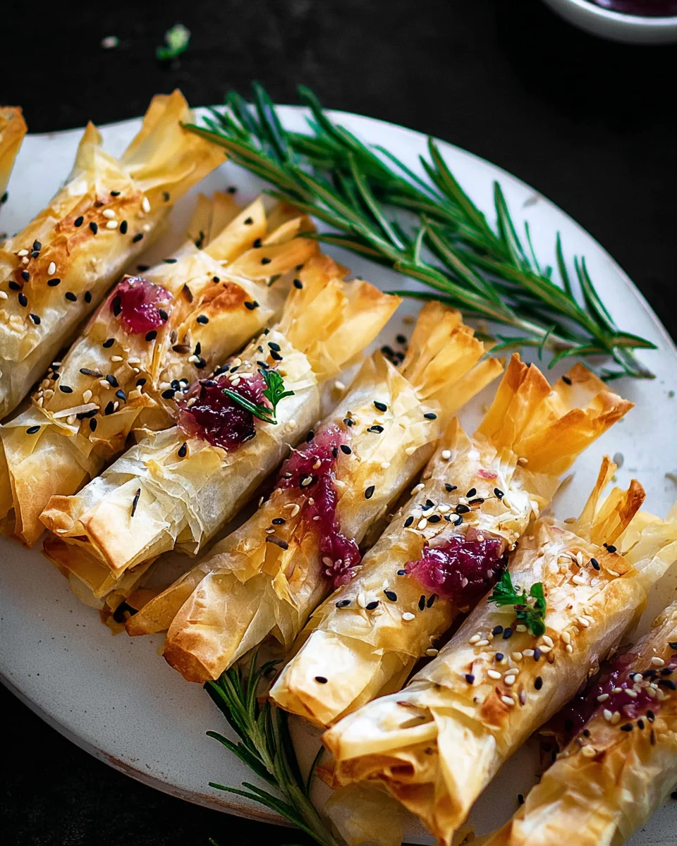 Cranberry and Brie Filo Crackers: Easy Video Recipe Delight