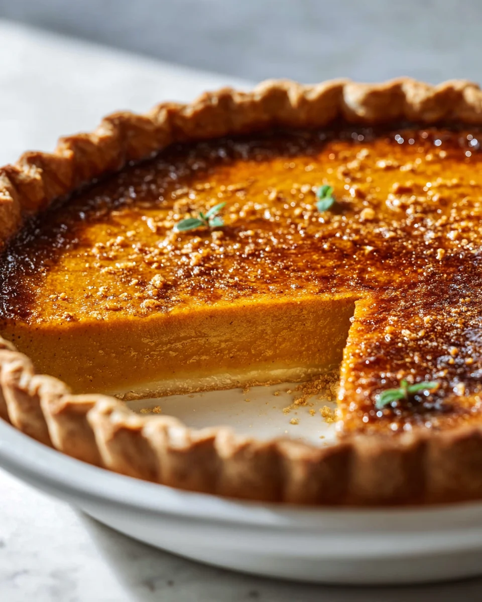 Irresistible Caramel Brulee Pumpkin Pie Recipe